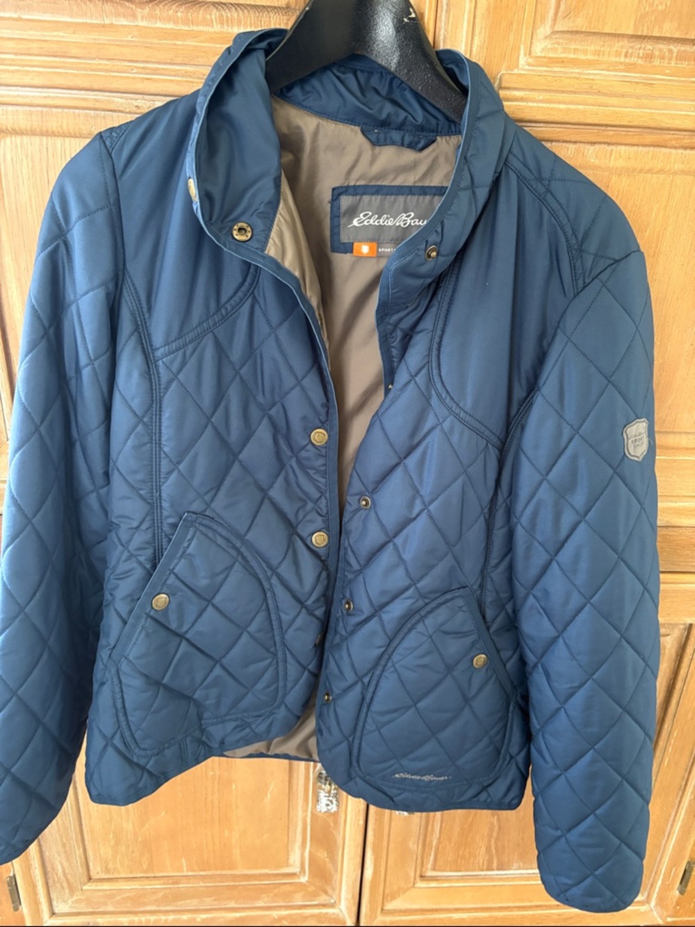 Eddie Bauer Quilted Navy Lightweight Puffer Jacket